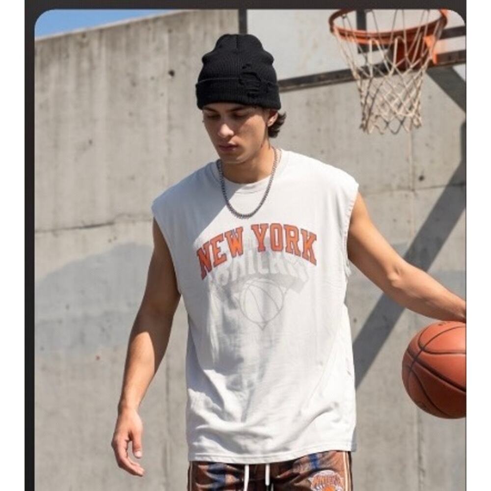 Lot of 2 New York Knicks NBA Zipway Change “N” The Game Tank Size 4X Black Gray